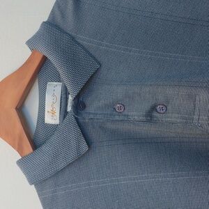 Il Migliore Steel Blue 2 Ply Double Mercerized Cotton Polo Shirt (Large)